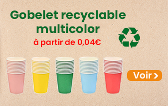 Gobelets recyclable multicolor